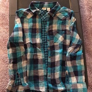 Blue plaid flannel